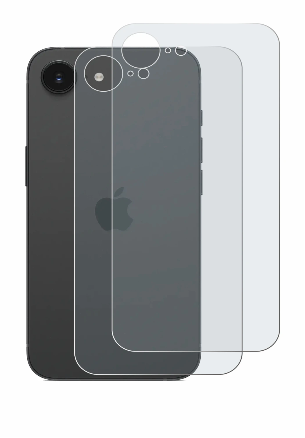 Image of the device Apple iPhone 17e (Back) with a wide variety of screen protectors.