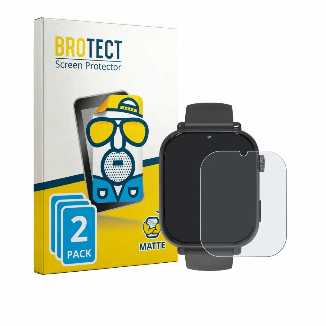 Front side of a product packaging with the brand logo BROTECT. Next to it is the device Pthtechus A22 shown with the correspon
