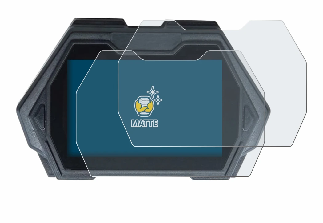 Image of the device Kukirin G3 Pro with a wide variety of screen protectors.