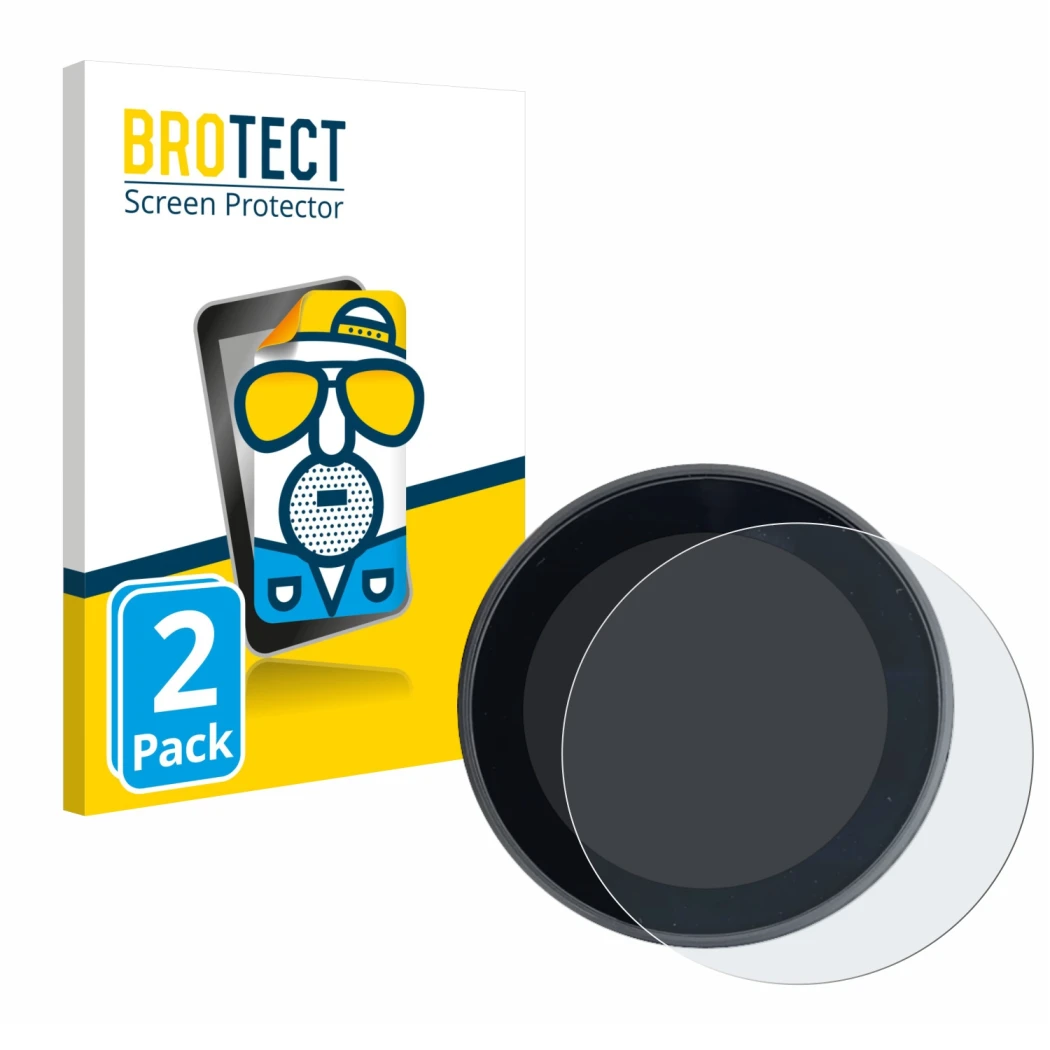 Front side of a product packaging with the brand logo BROTECT. Next to it is the device Meraki Espresso Machine shown with the