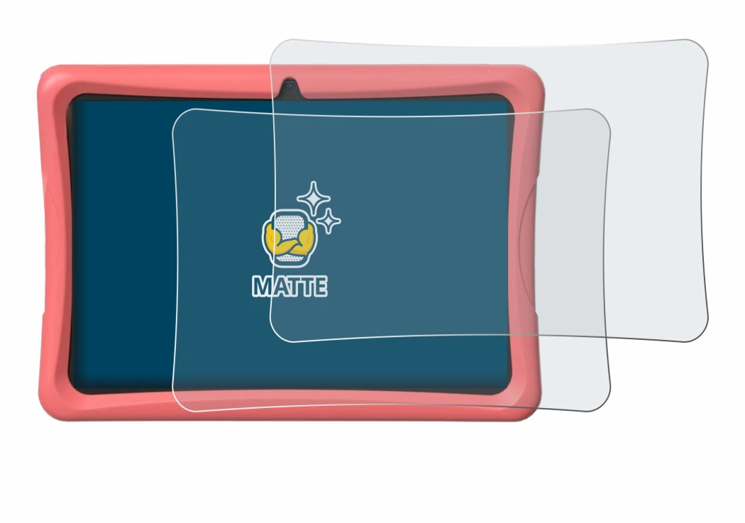 Image of the device Tabwee K10 with a wide variety of screen protectors.