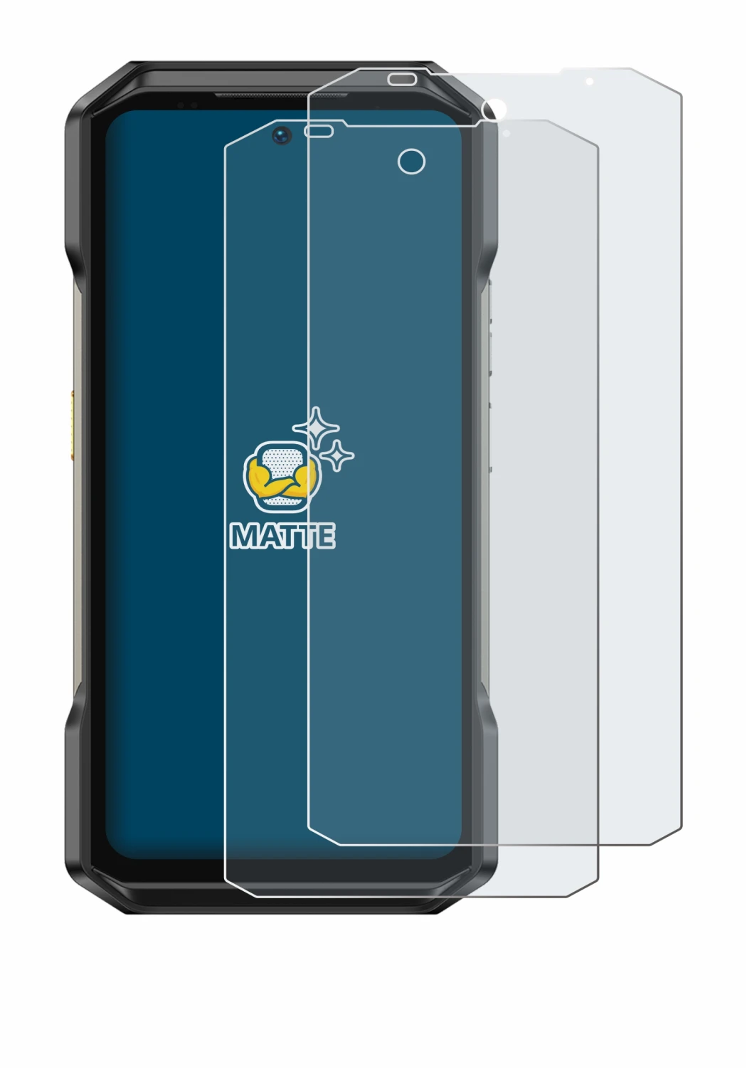 Image of the device Ulefone Armor 27T Pro Plus with a wide variety of screen protectors.