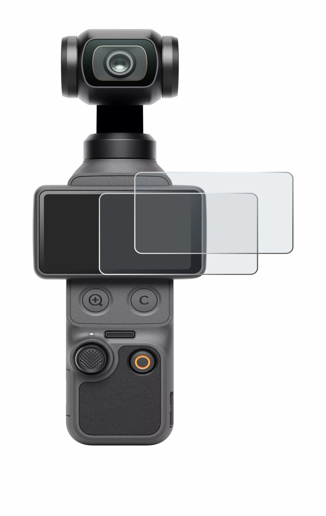 Image of the device DJI Osmo Pocket 4 with a wide variety of screen protectors.