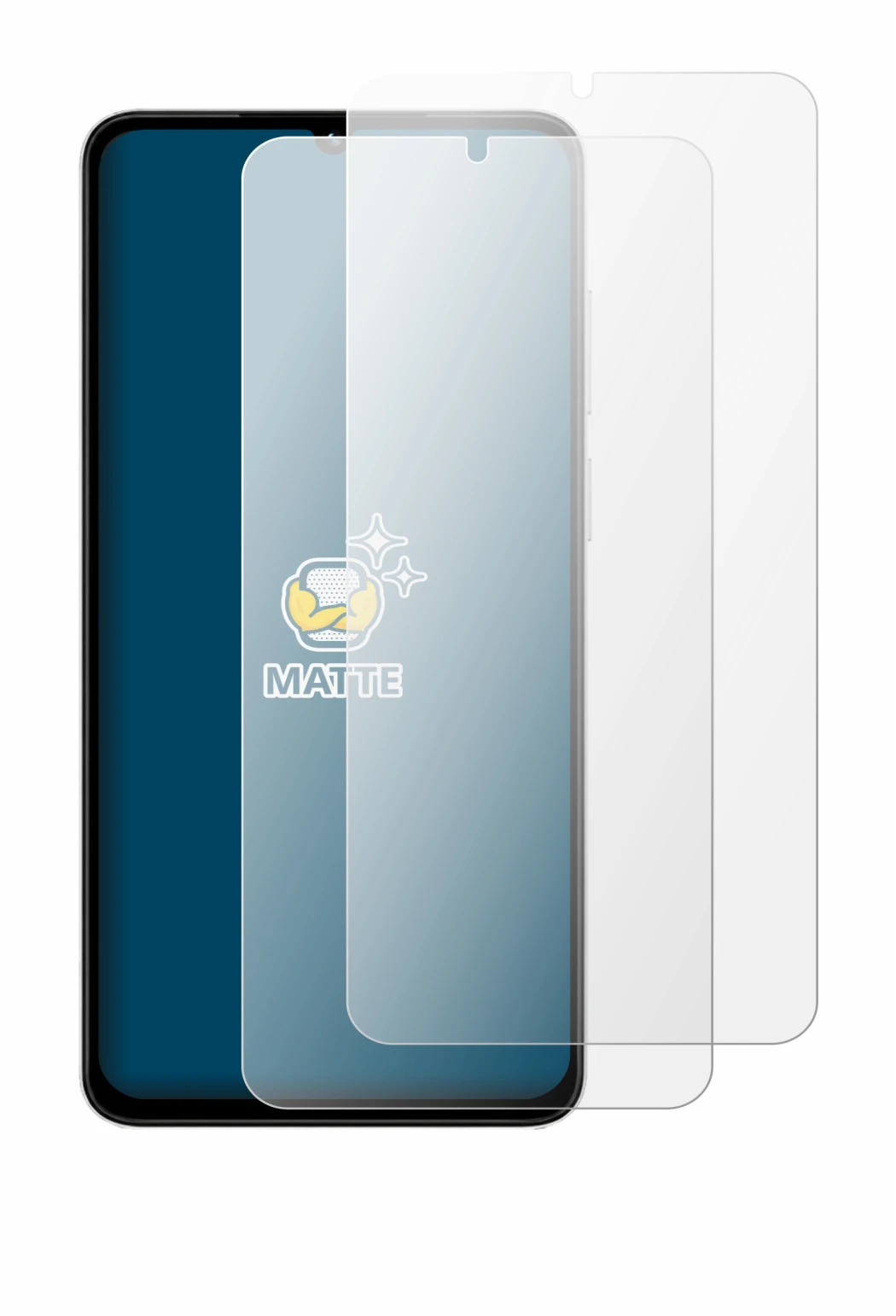 Image of the device Honor Play 70C with a wide variety of screen protectors.
