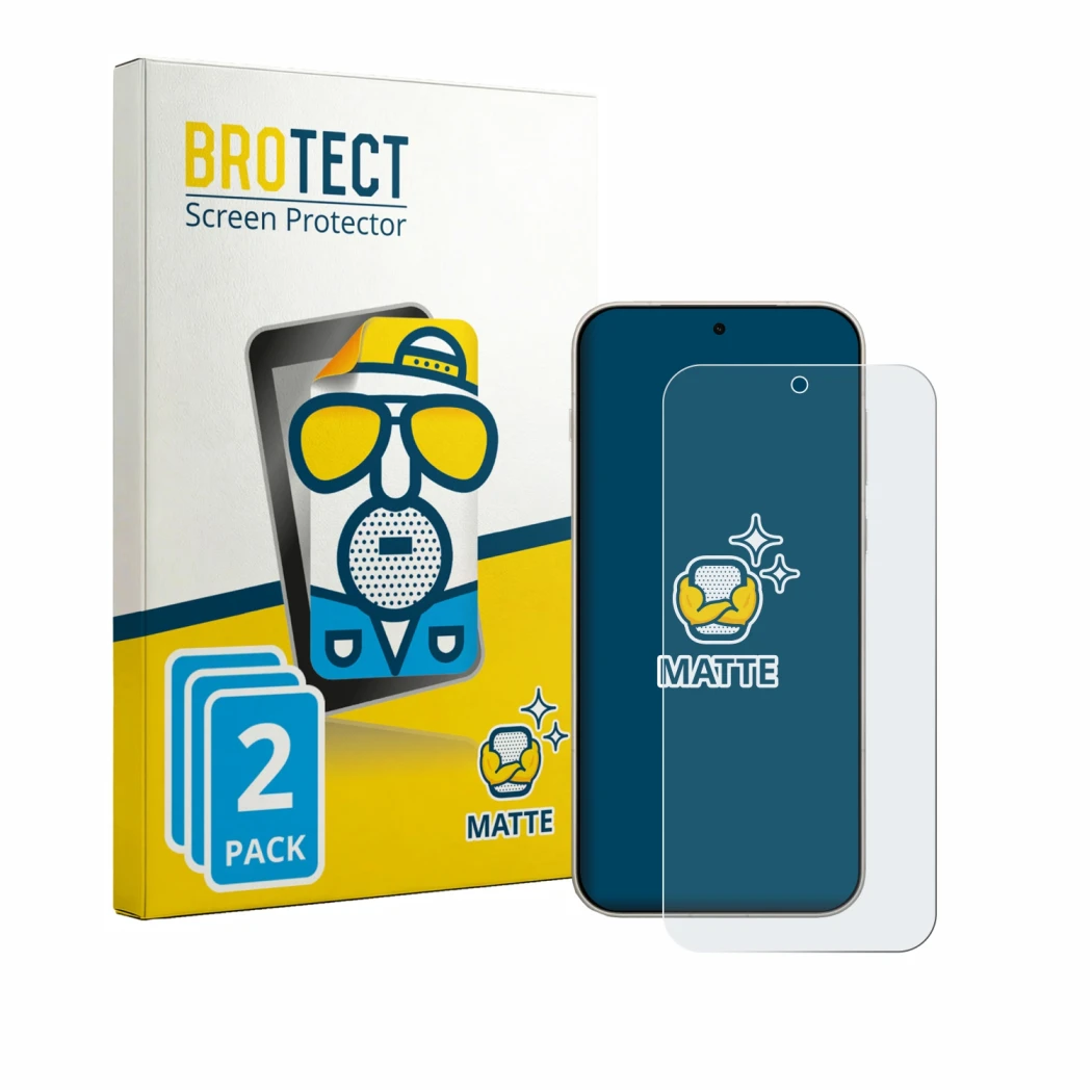 Front side of a product packaging with the brand logo BROTECT. Next to it is the device OnePlus Ace 6 Ultra shown with the cor