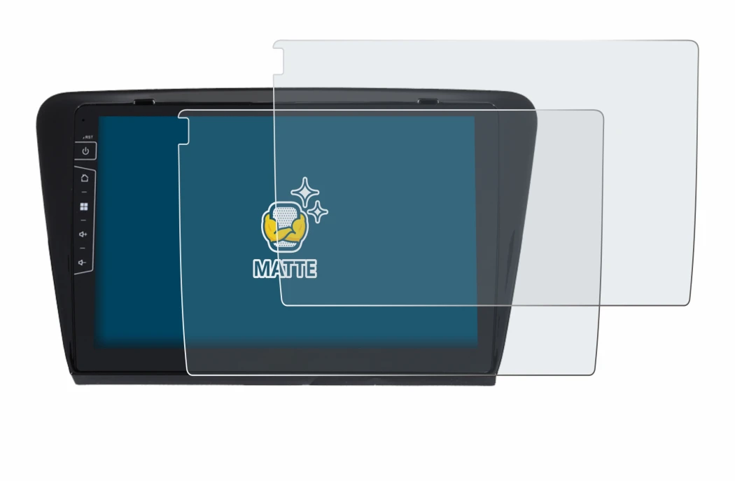 Image of the device Dynavin D9-7 Premium Flex with a wide variety of screen protectors.