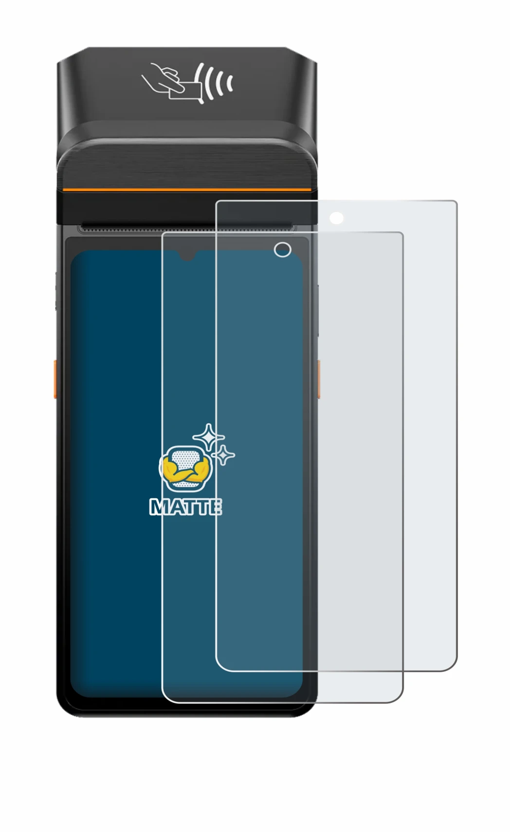 Image of the device Brainsport myPAD with a wide variety of screen protectors.