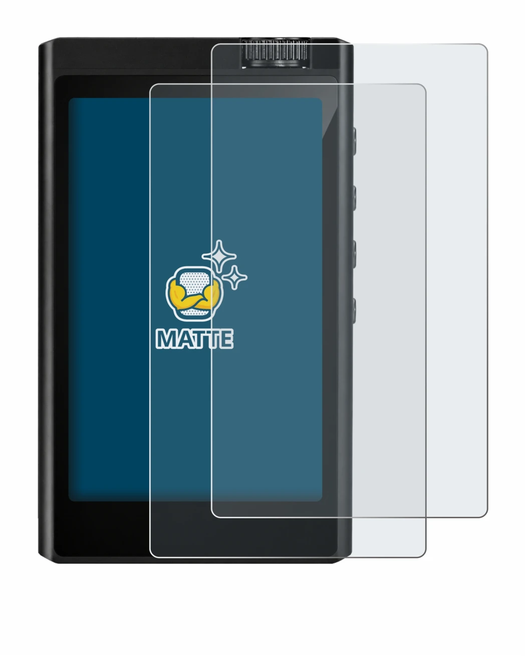 Image of the device Surfans F35 with a wide variety of screen protectors.