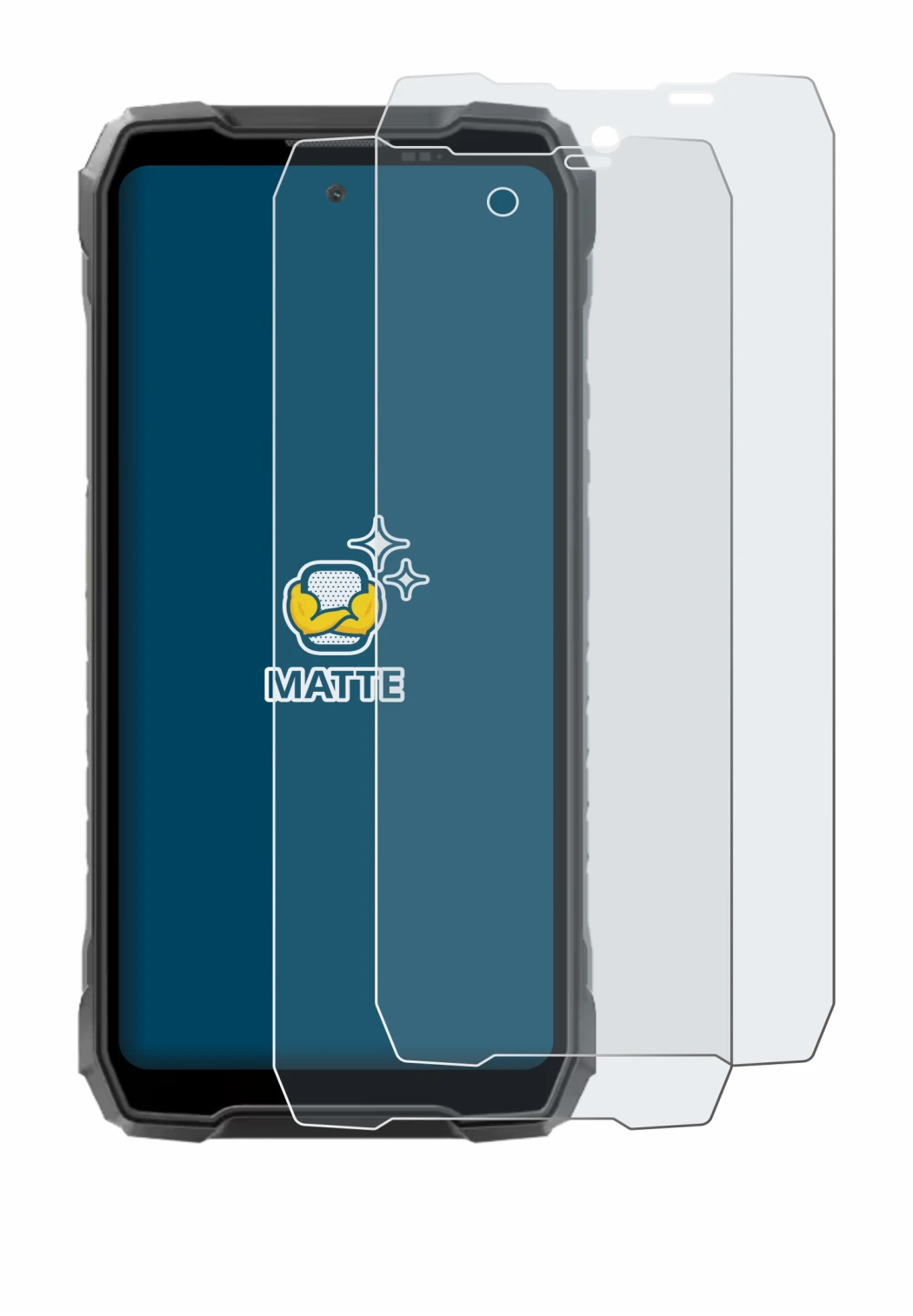 Image of the device Blackview Rock 5 with a wide variety of screen protectors.