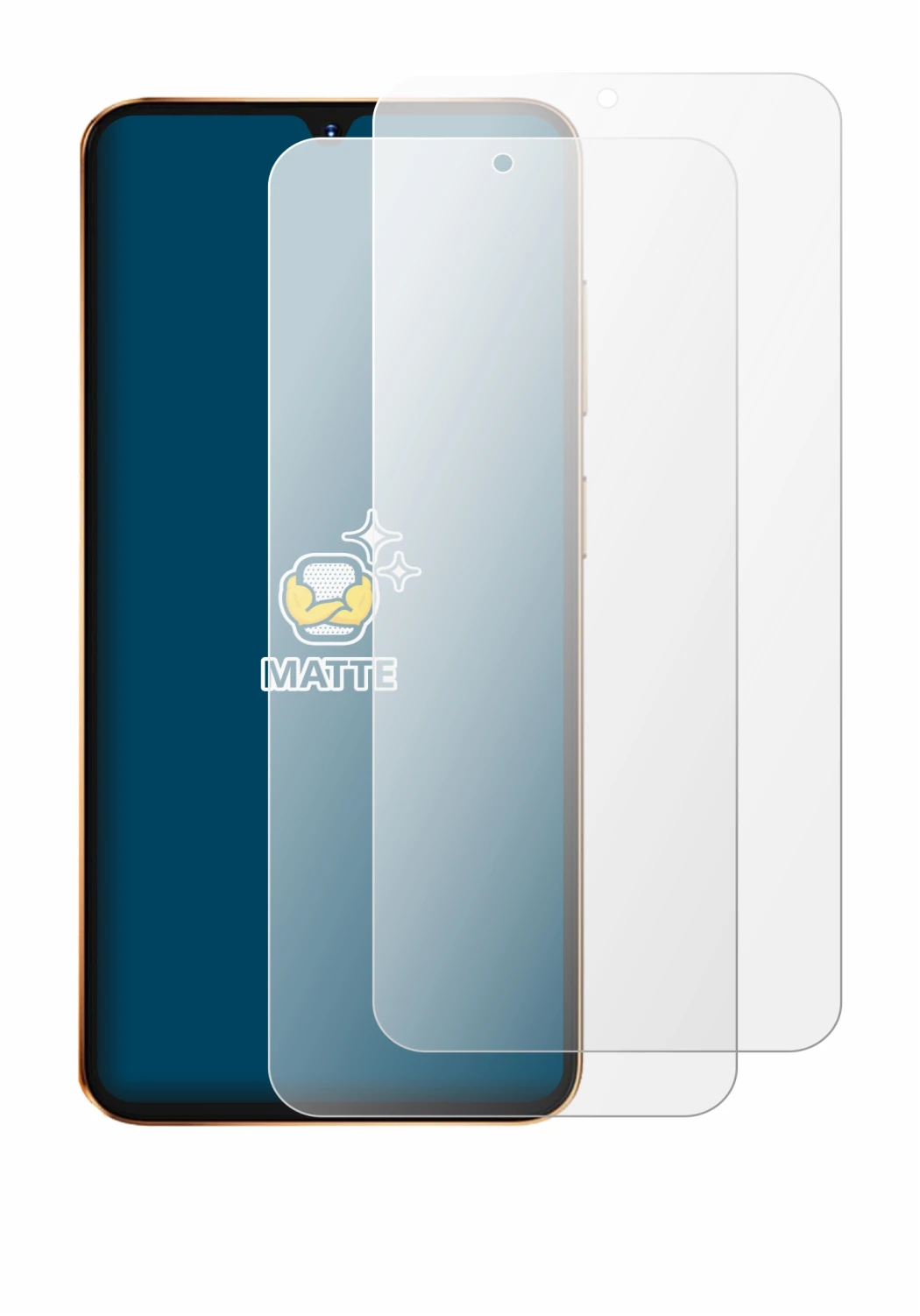 Image of the device Hotwav A17 Pro Max with a wide variety of screen protectors.