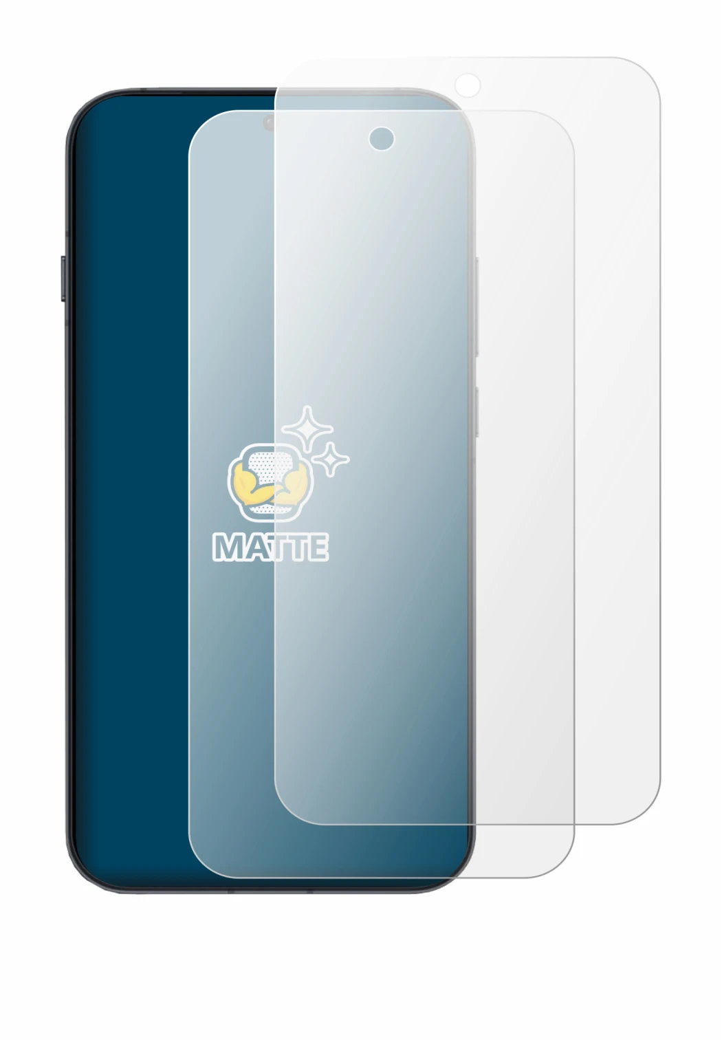 Image of the device Oppo Reno 16 Pro with a wide variety of screen protectors.
