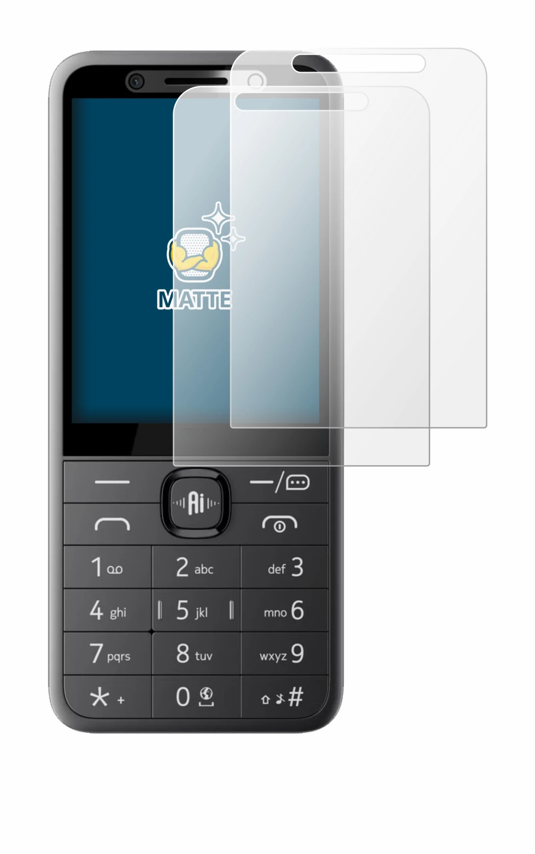 Image of the device Nokia 235 4G (2026) with a wide variety of screen protectors.