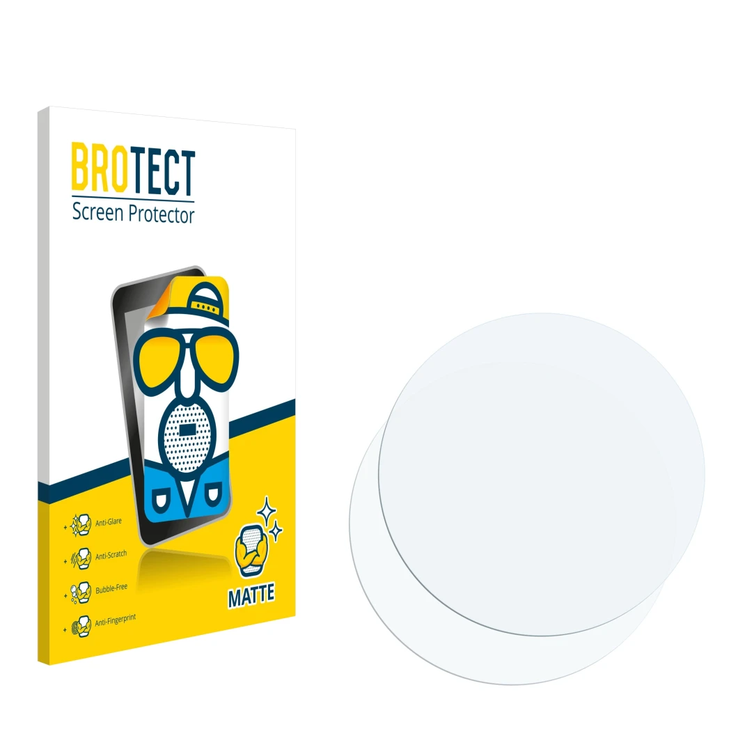 Front side of a product packaging with the brand logo BROTECT. Next to it is the corresponding screen protector.