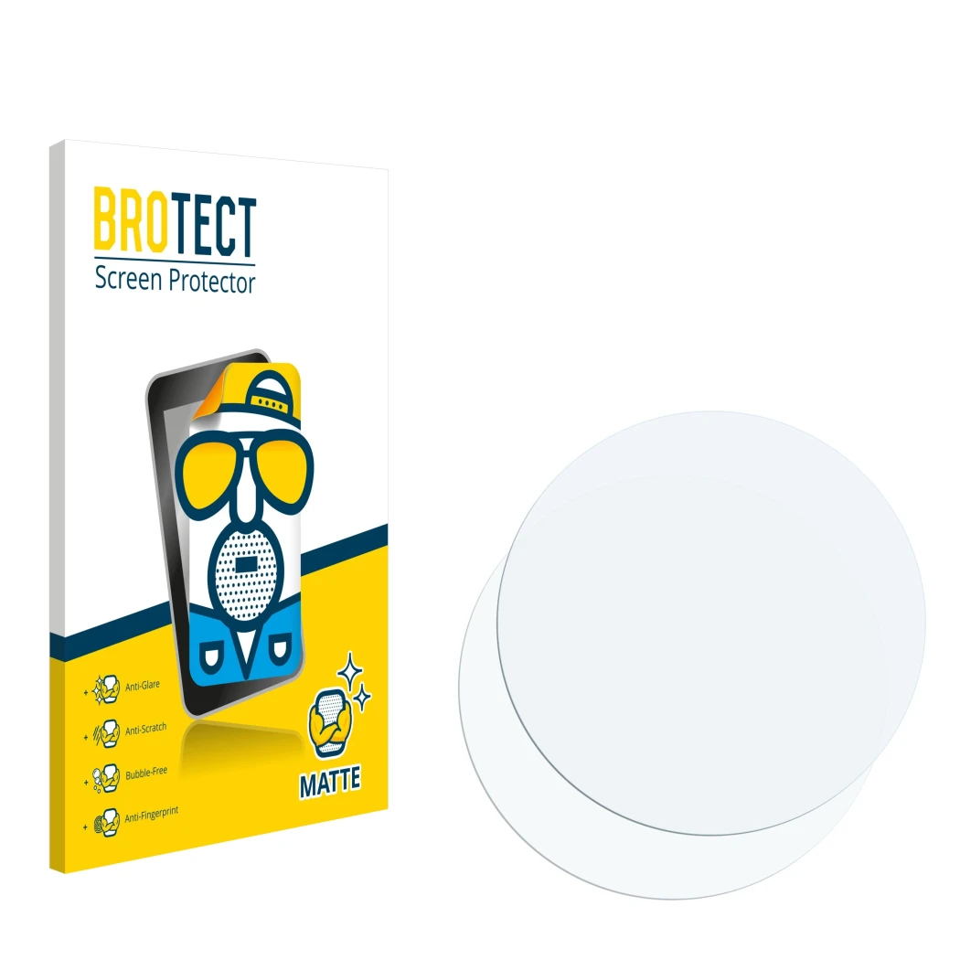 Front side of a product packaging with the brand logo BROTECT. Next to it is the corresponding screen protector.