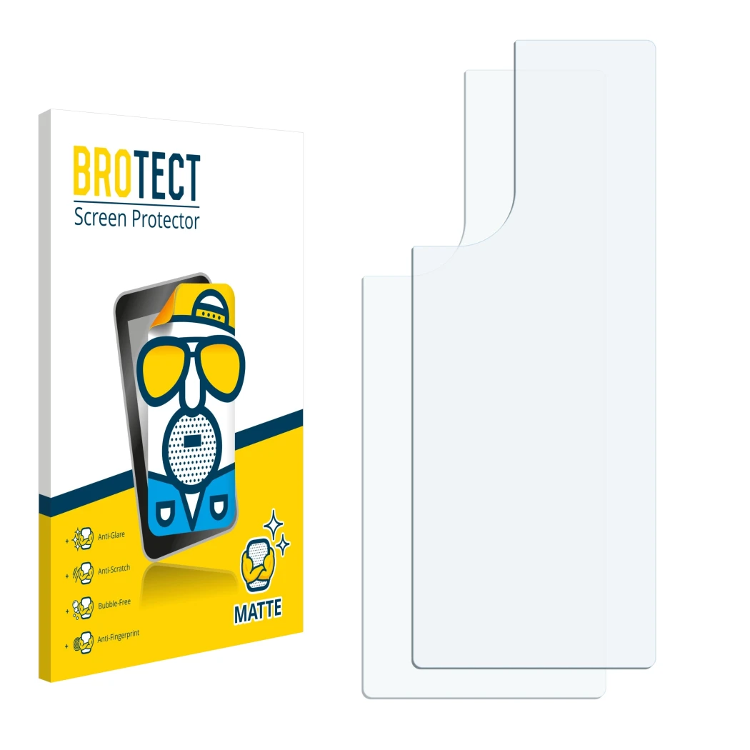 Front side of a product packaging with the brand logo BROTECT. Next to it is the corresponding screen protector.