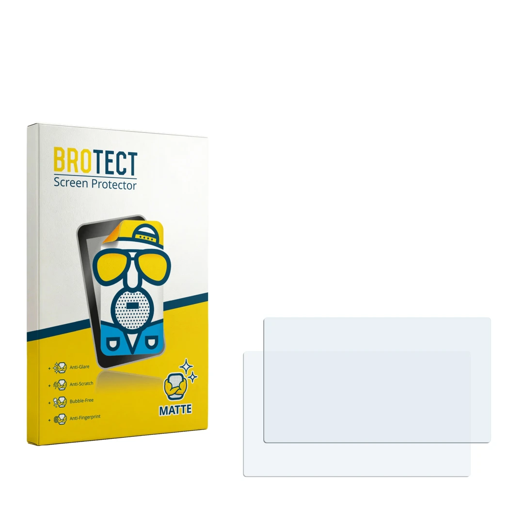 Front side of a product packaging with the brand logo BROTECT. Next to it is the corresponding screen protector.