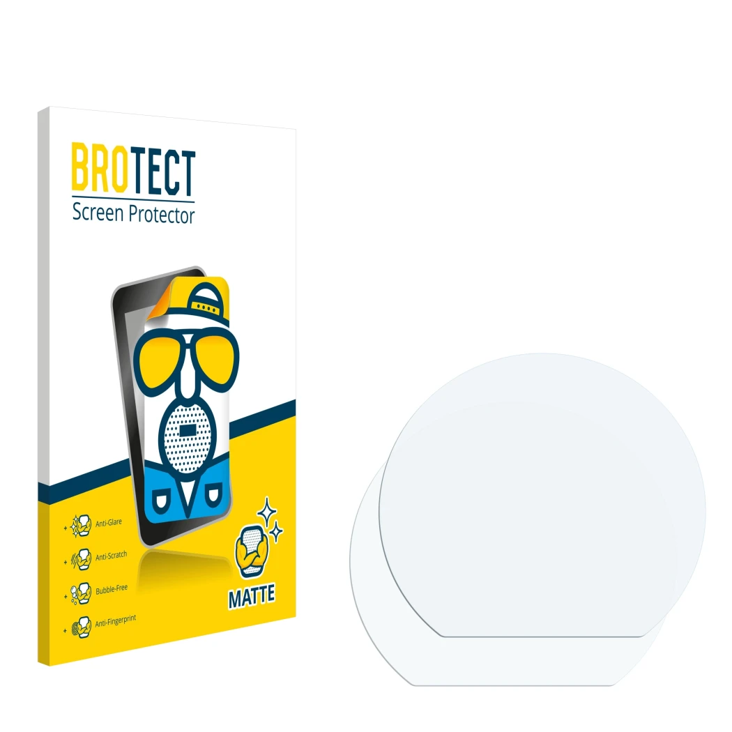 Front side of a product packaging with the brand logo BROTECT. Next to it is the corresponding screen protector.