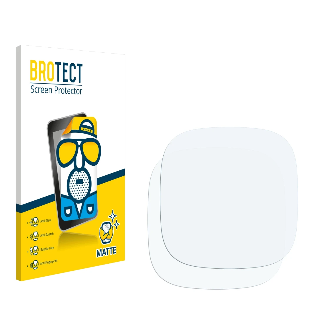 Front side of a product packaging with the brand logo BROTECT. Next to it is the corresponding screen protector.
