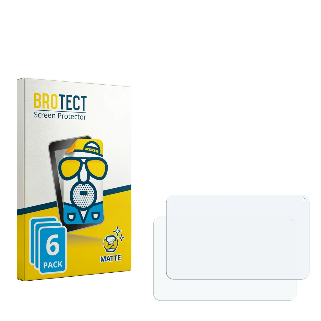 Front side of a product packaging with the brand logo BROTECT. Next to it is the corresponding screen protector.