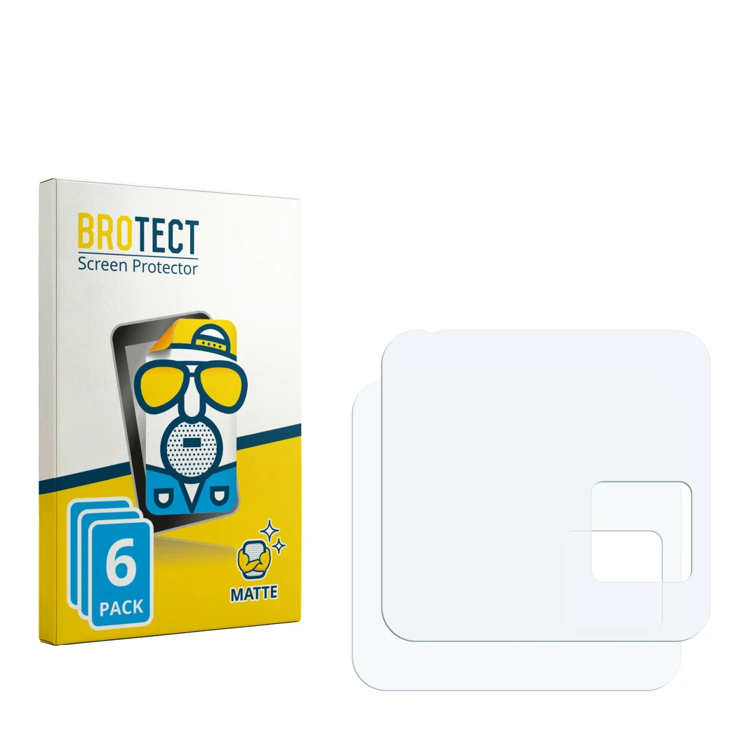 Front side of a product packaging with the brand logo BROTECT. Next to it is the corresponding screen protector.