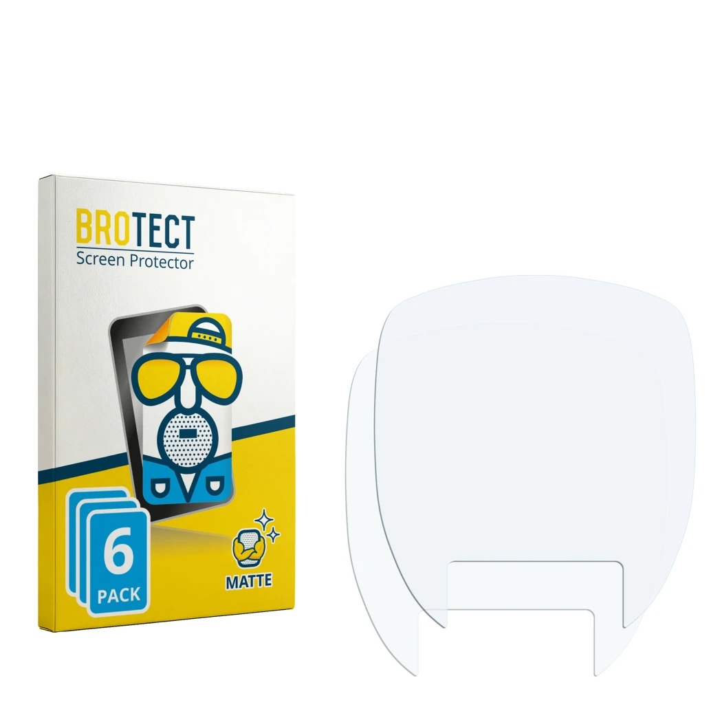 Front side of a product packaging with the brand logo BROTECT. Next to it is the corresponding screen protector.