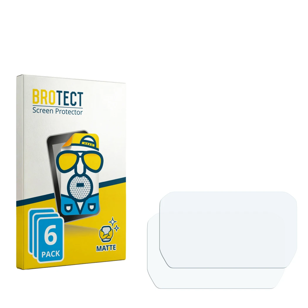 Front side of a product packaging with the brand logo BROTECT. Next to it is the corresponding screen protector.