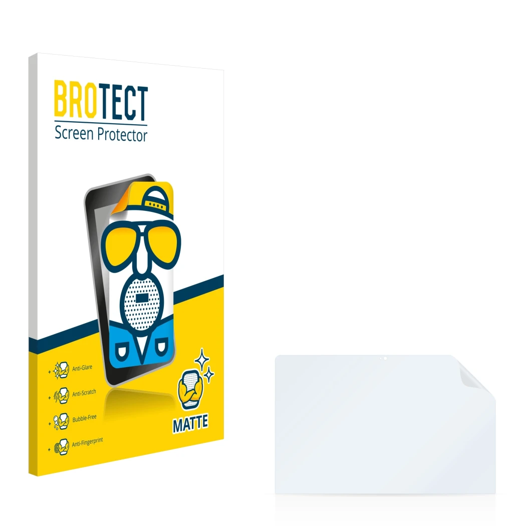 Front side of a product packaging with the brand logo BROTECT. Next to it is the corresponding screen protector.