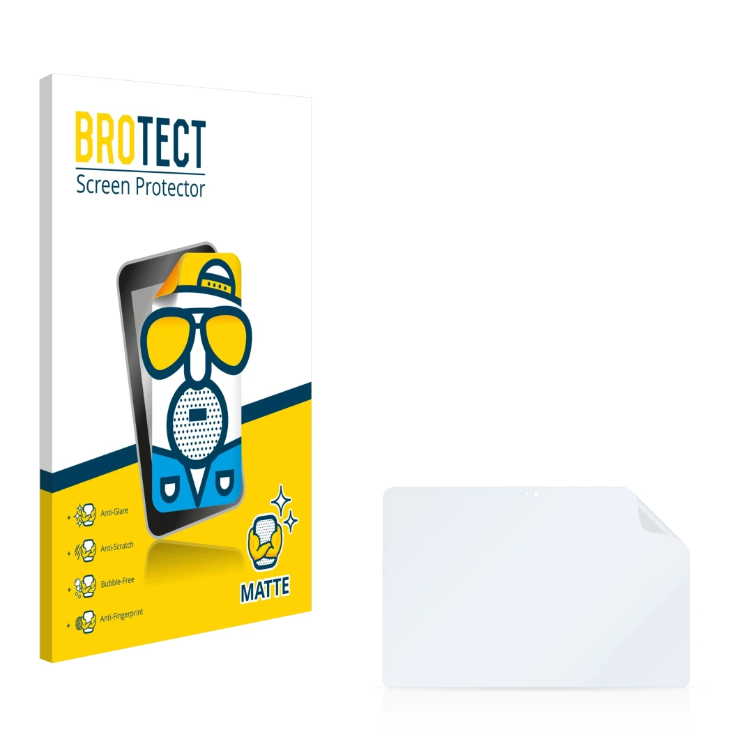 Front side of a product packaging with the brand logo BROTECT. Next to it is the corresponding screen protector.