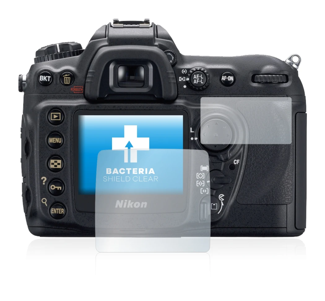 Image of the device Nikon D200 with a wide variety of screen protectors.
