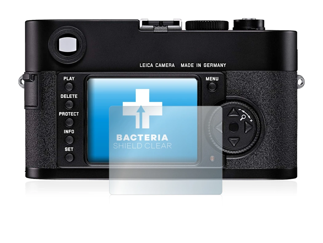 Image of the device Leica M8 with a wide variety of screen protectors.