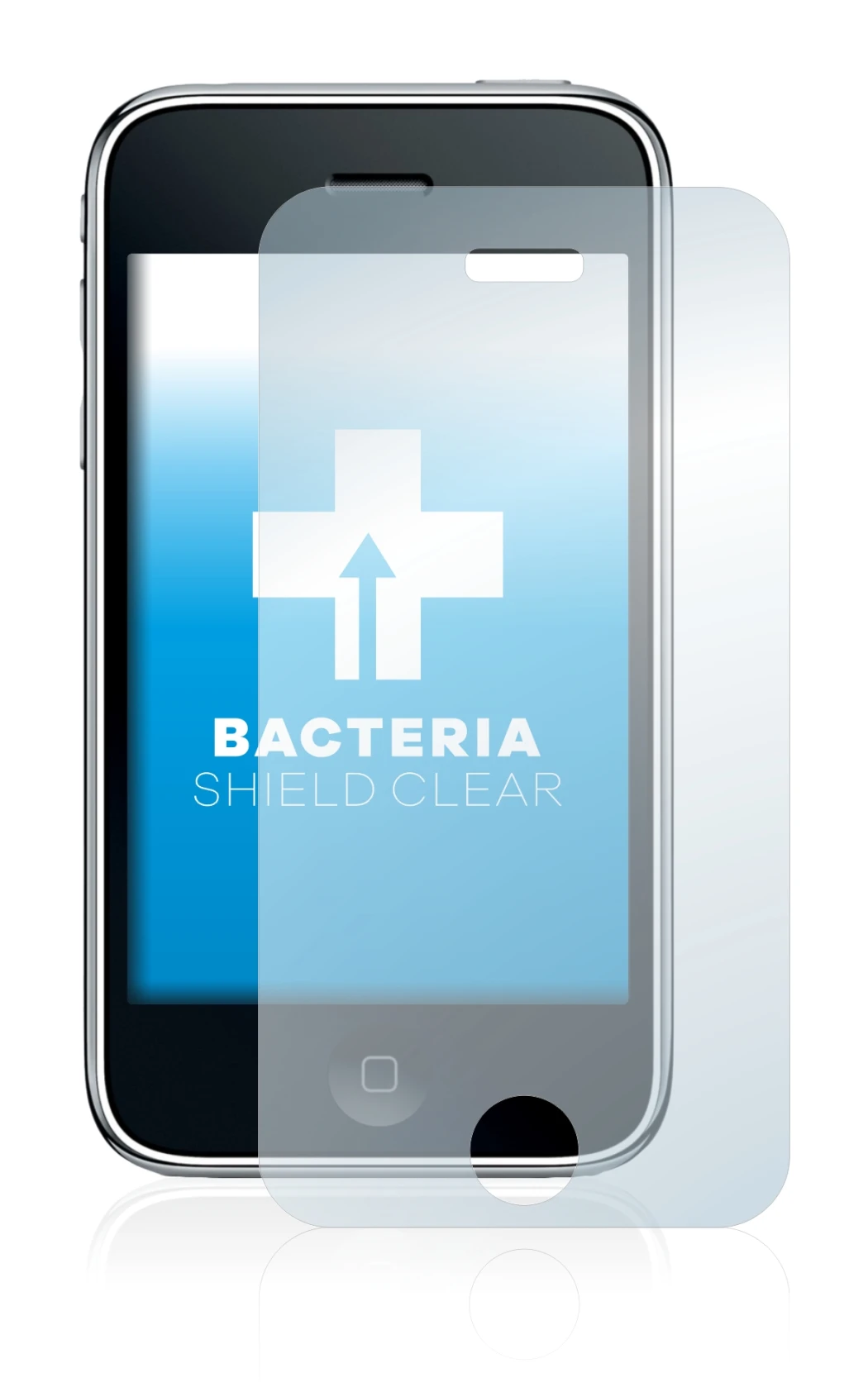 Image of the device Apple iPhone 3GS with a wide variety of screen protectors.