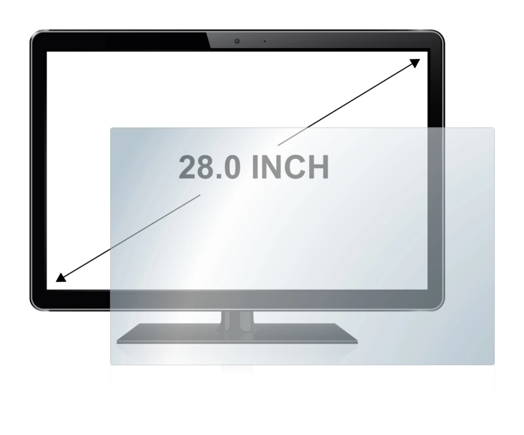 Image of the device with a wide variety of screen protectors.