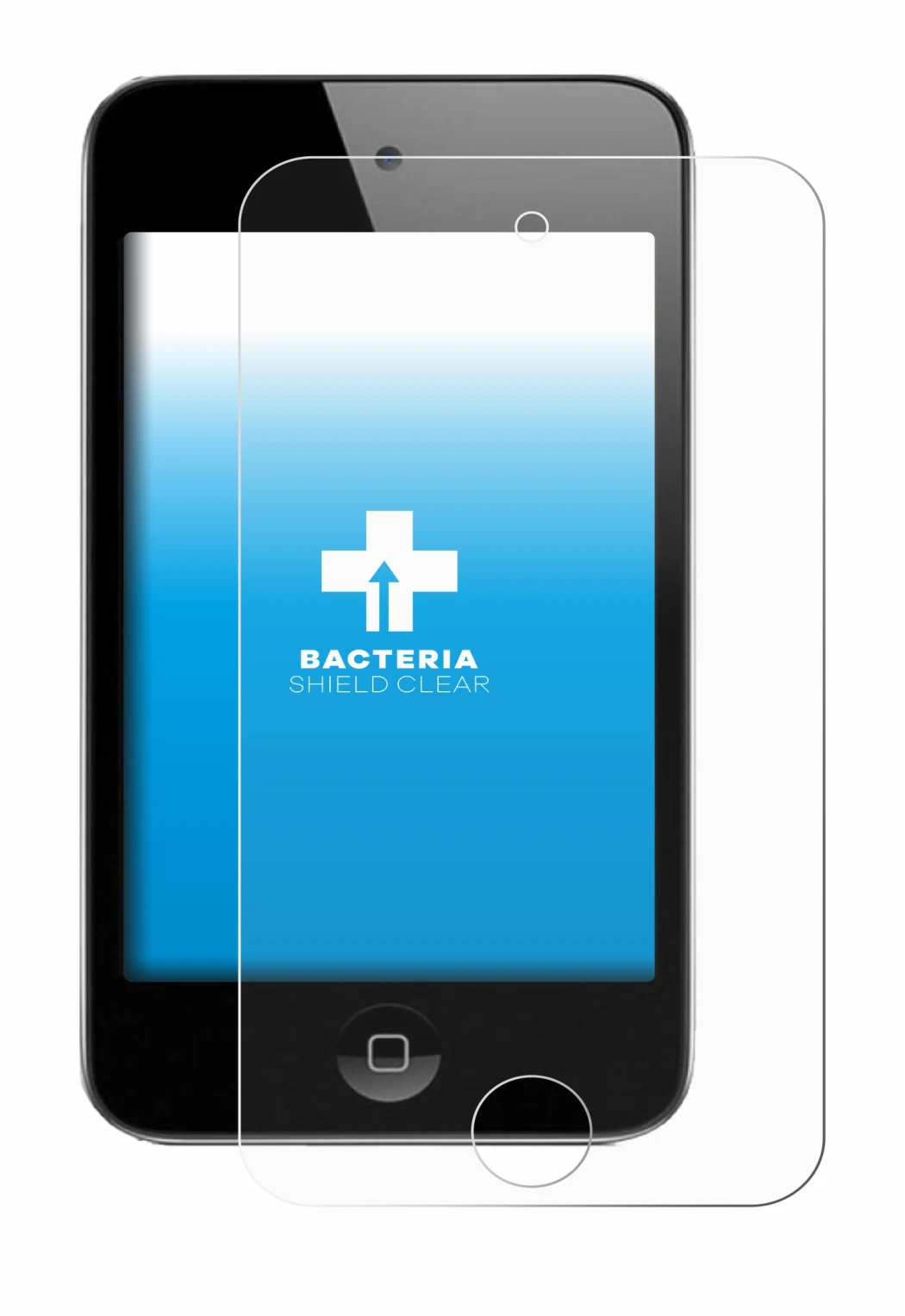 Image of the device Apple iPod Touch (4th Gen.) with a wide variety of screen protectors.