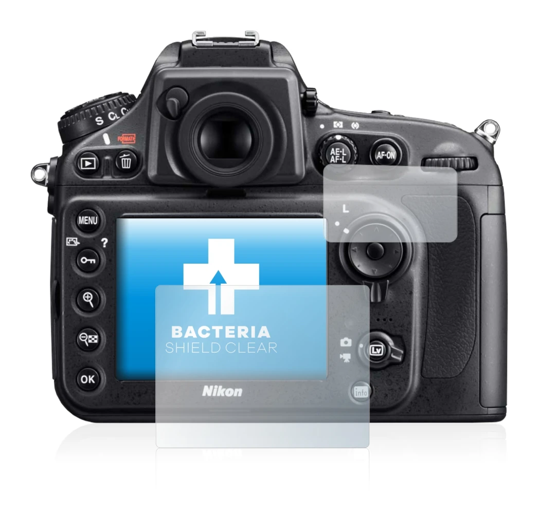 Image of the device Nikon D800 with a wide variety of screen protectors.