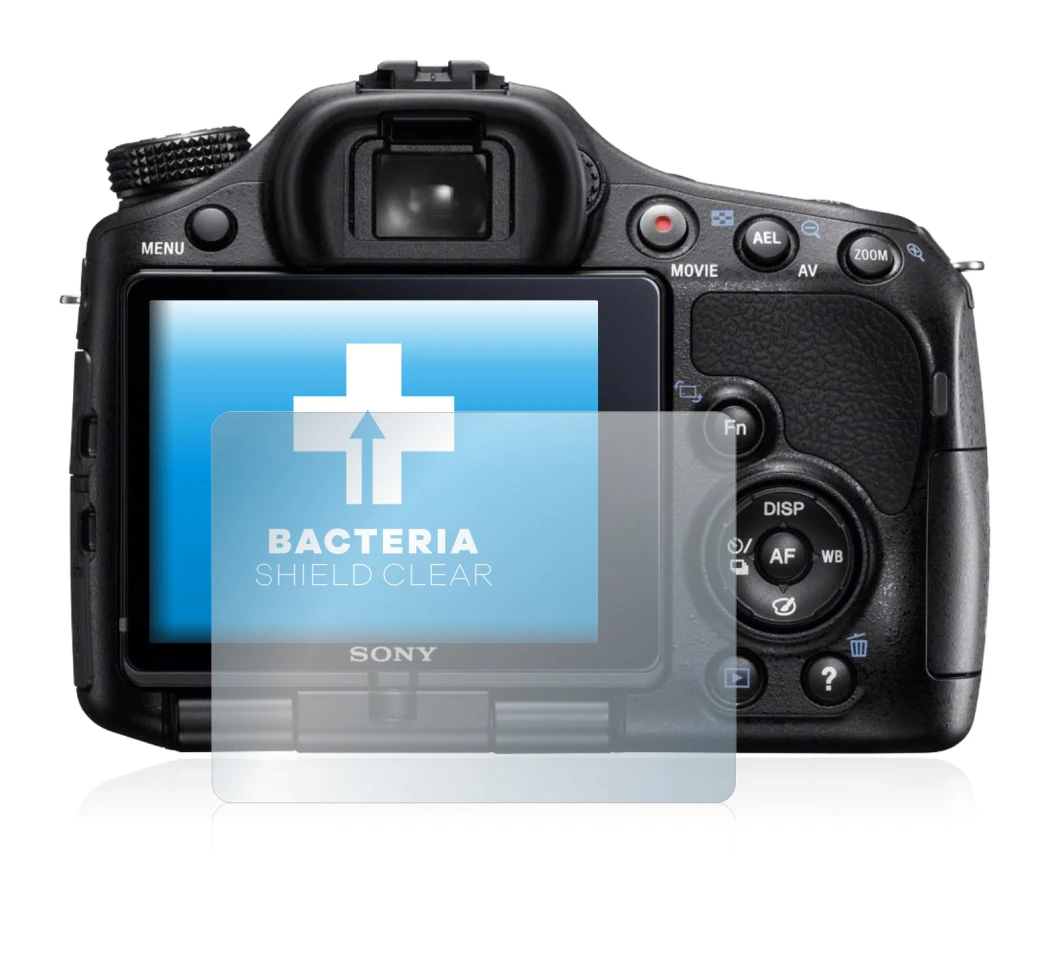 Image of the device Sony Alpha 57 (SLT-A57) with a wide variety of screen protectors.