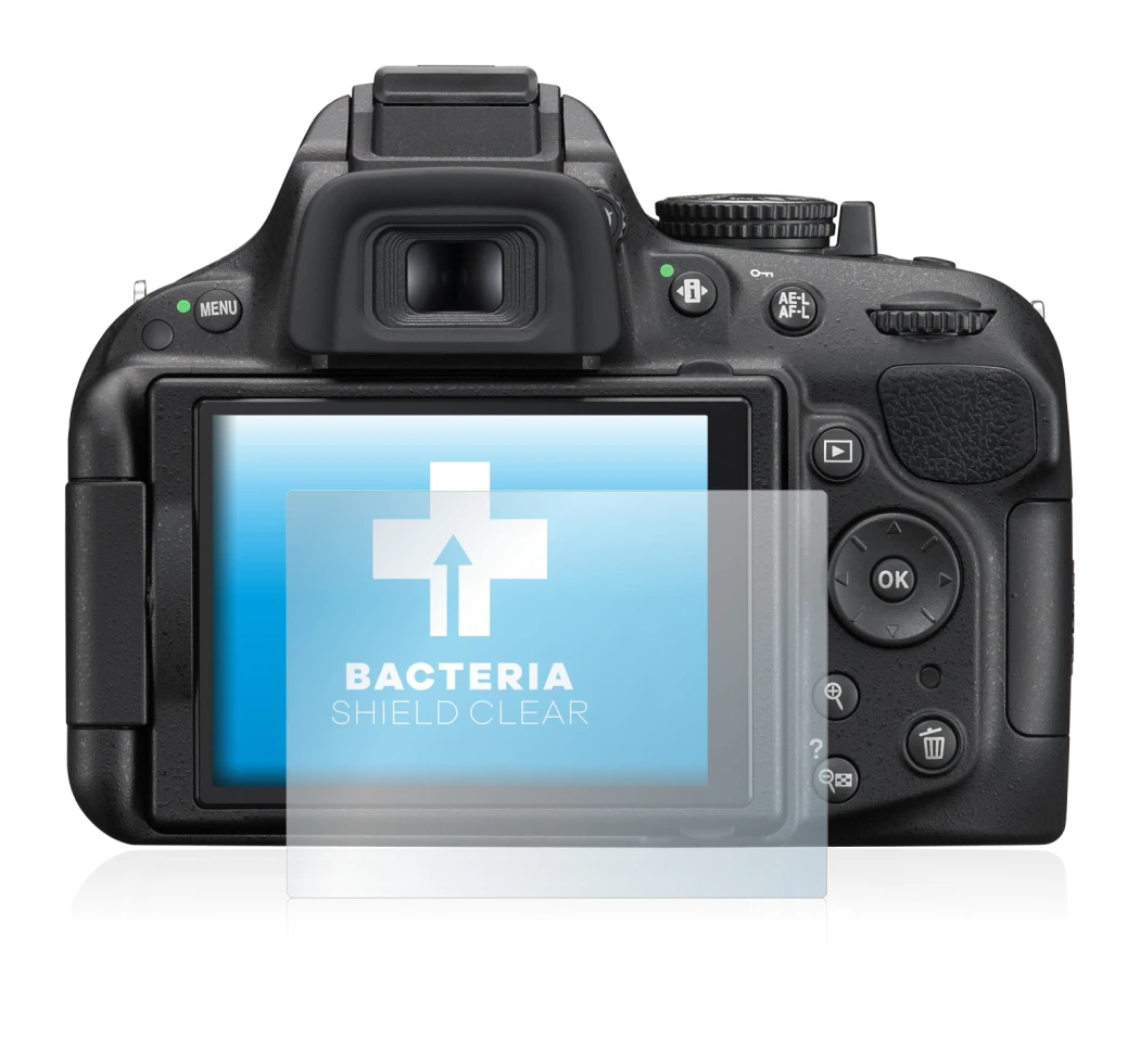 Image of the device Nikon D5200 with a wide variety of screen protectors.