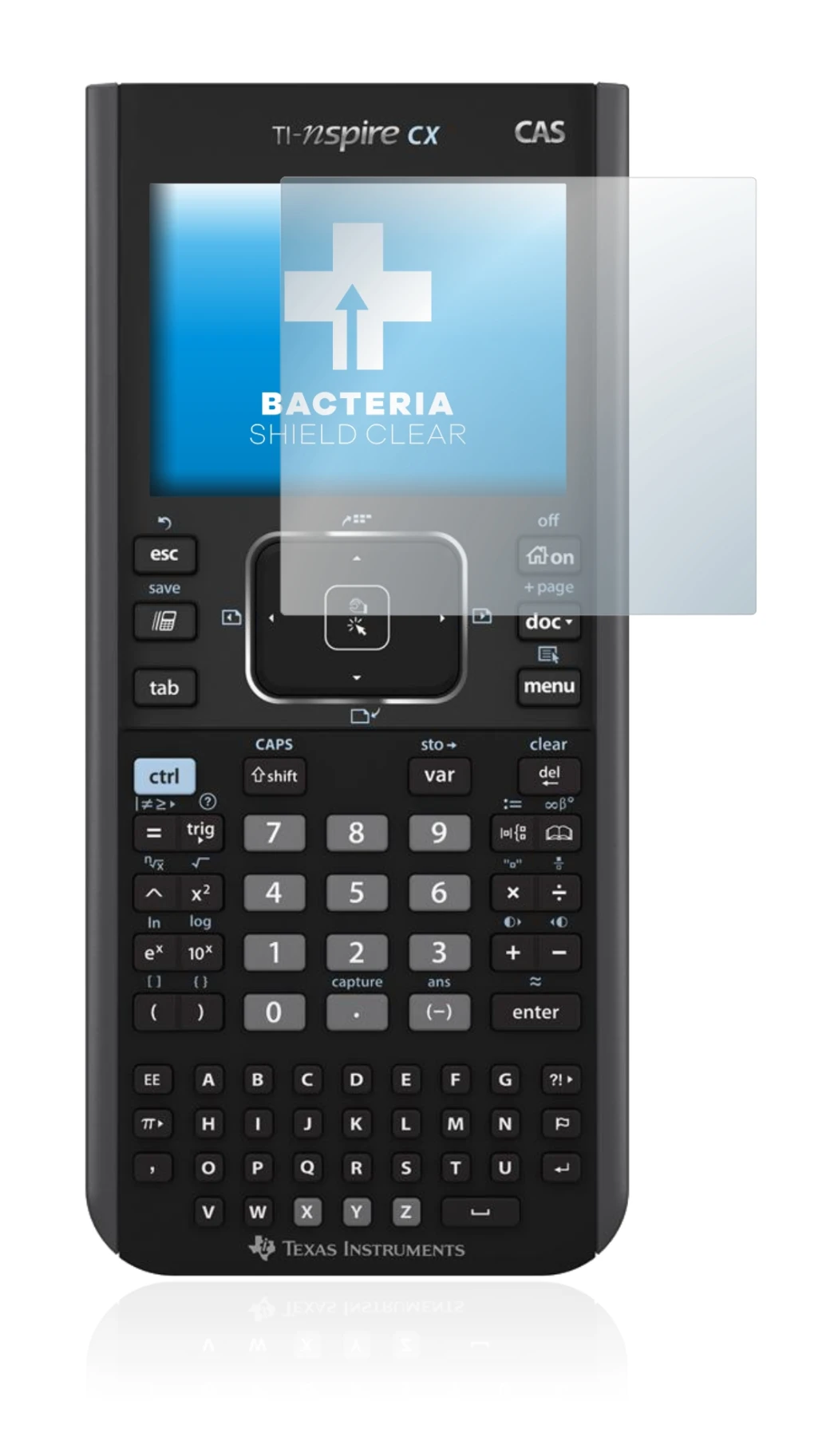 Image of the device Texas Instruments Nspire CX CAS with a wide variety of screen protectors.