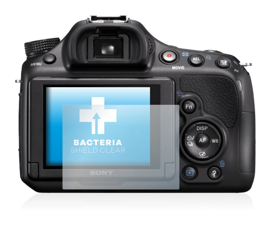 Image of the device Sony Alpha 58 (SLT-A58) with a wide variety of screen protectors.