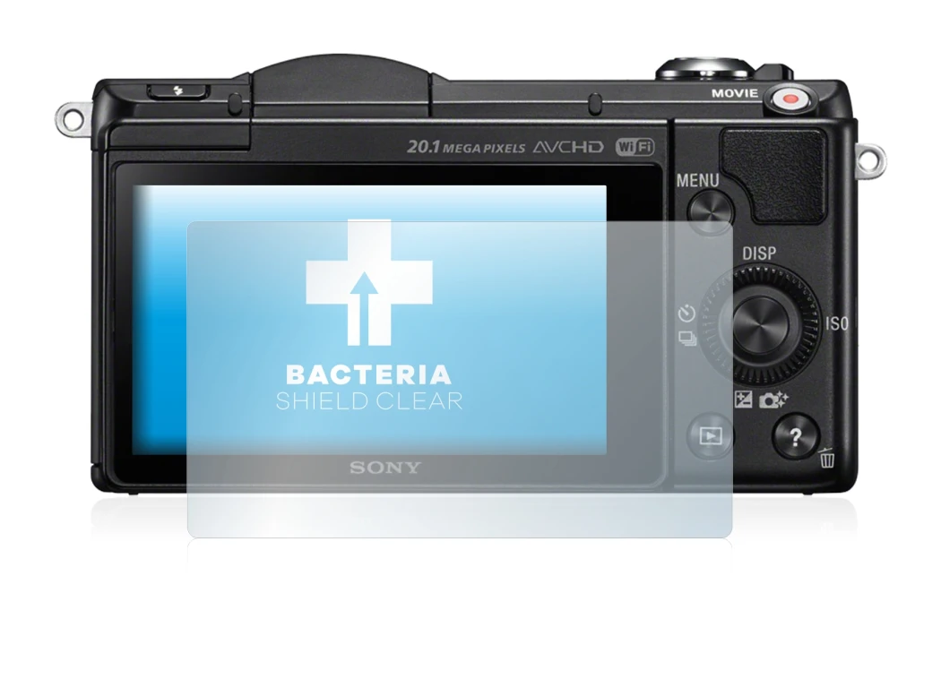 Image of the device Sony Alpha 5000 (DSLR-A5000) with a wide variety of screen protectors.
