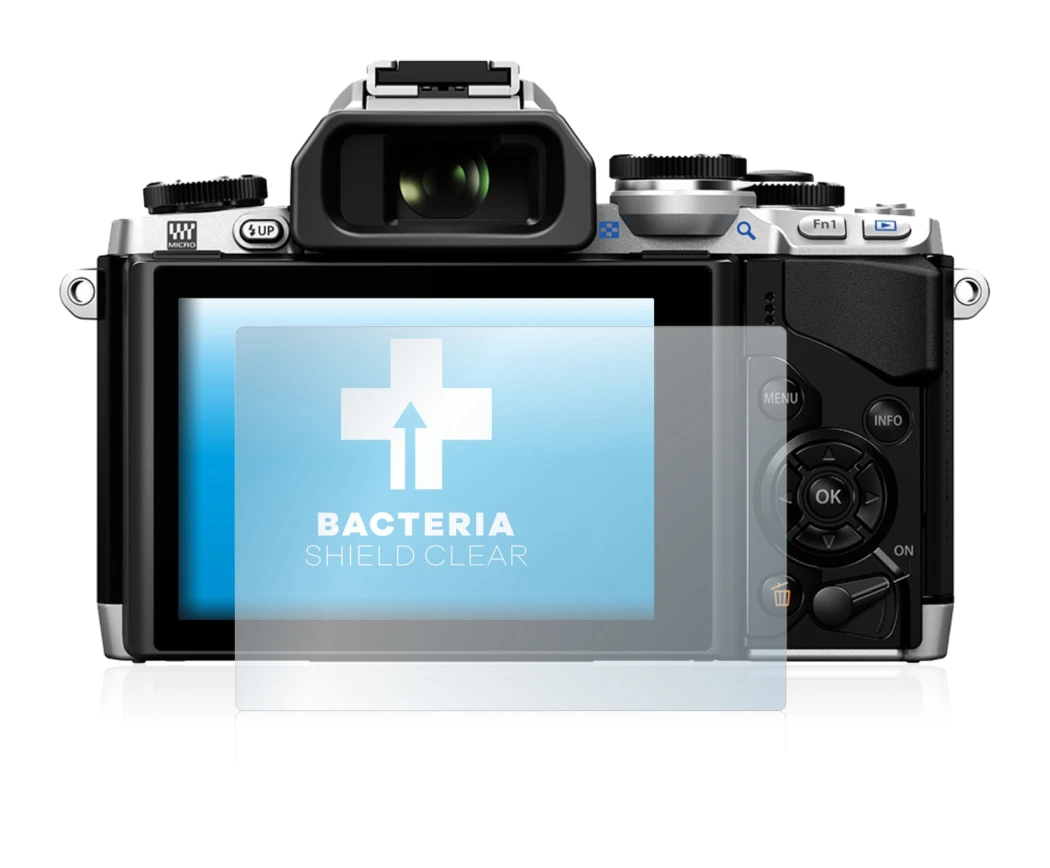 Image of the device Olympus OM-D E-M10 with a wide variety of screen protectors.