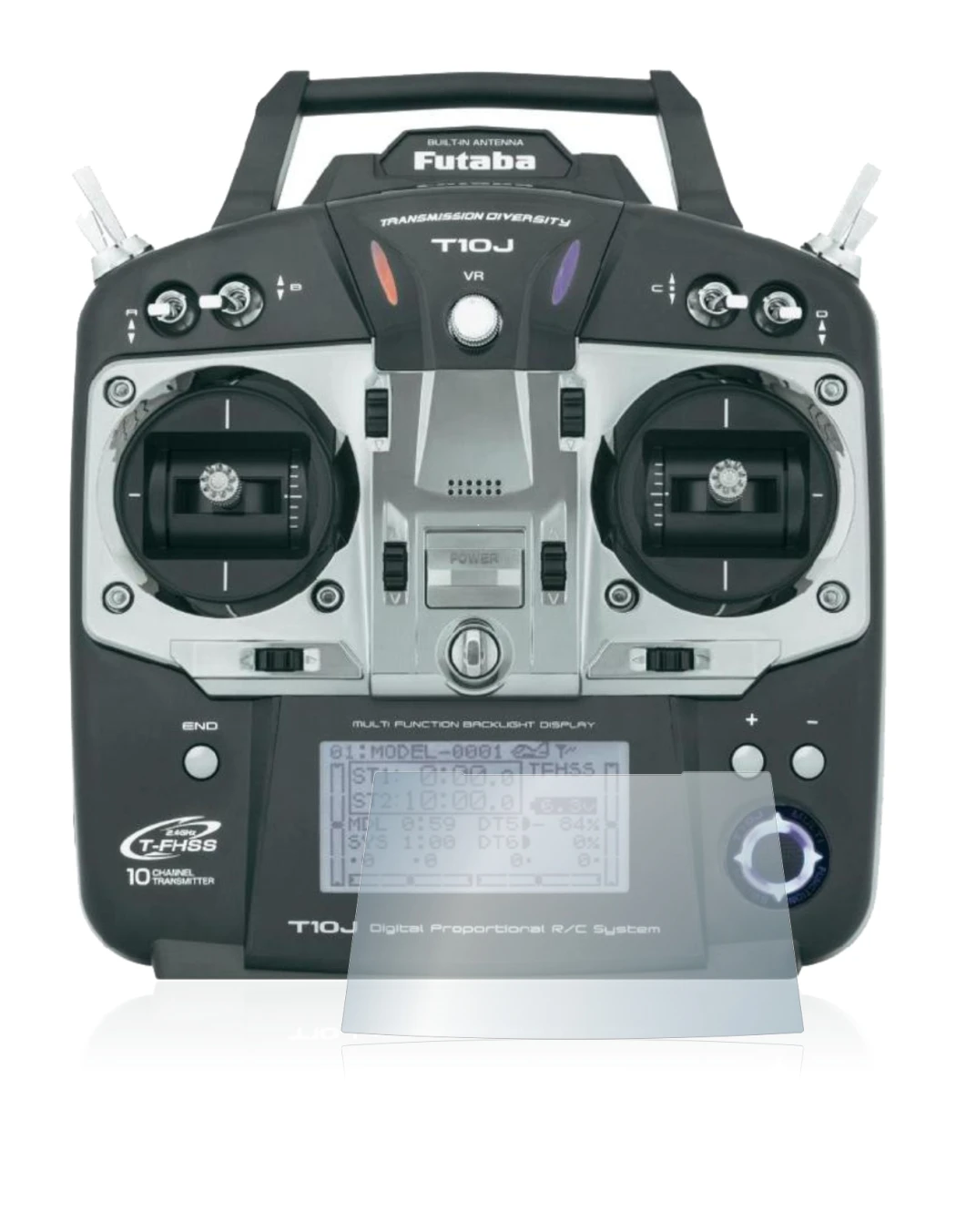Image of the device Robbe Futaba T10J with a wide variety of screen protectors.