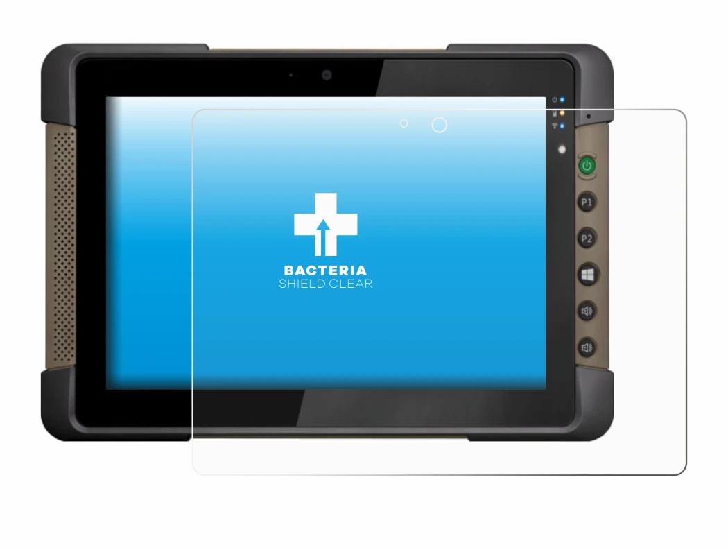 Image of the device Getac T800 with a wide variety of screen protectors.