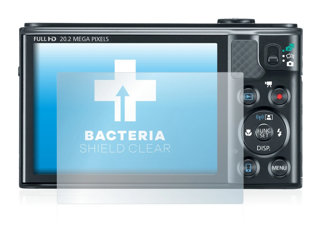 Image of the device Canon PowerShot SX610 HS with a wide variety of screen protectors.
