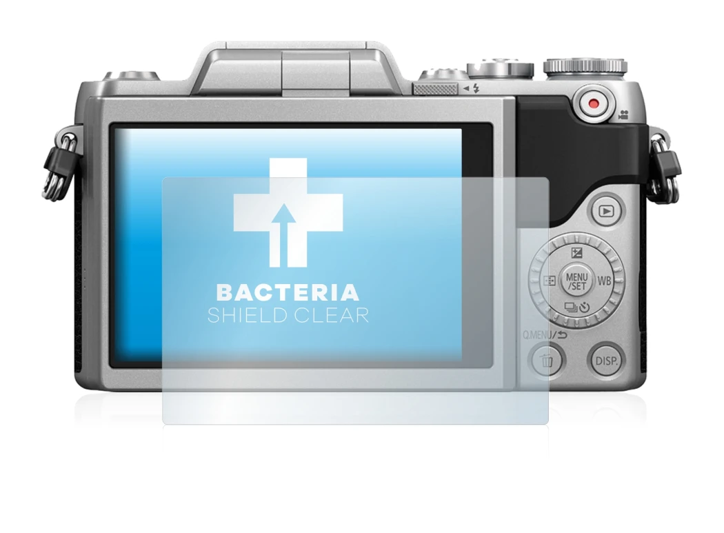Image of the device Panasonic Lumix DMC-GF7 with a wide variety of screen protectors.