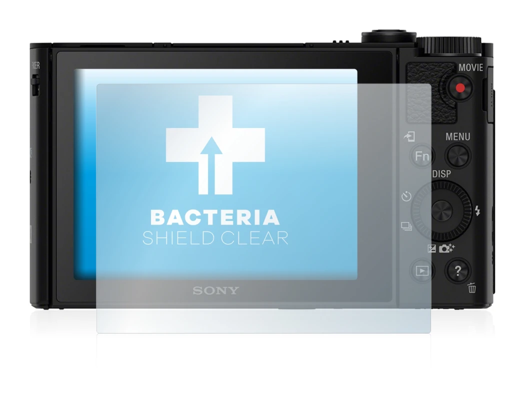 Image of the device Sony Cyber-Shot DSC-HX90 with a wide variety of screen protectors.