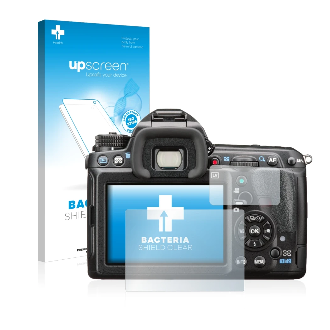 Front side of a product packaging with the brand logo upscreen. Next to it is the device Pentax K-3 II shown with the correspo