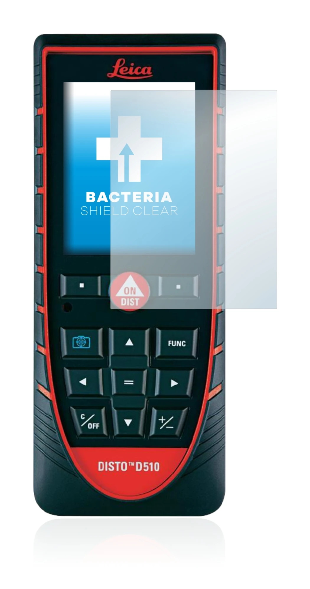 Image of the device Leica DISTO D510 with a wide variety of screen protectors.