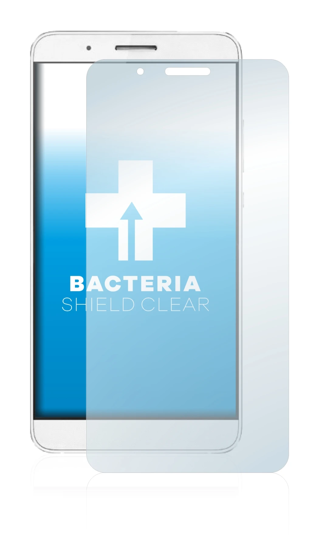 Image of the device Honor 7i with a wide variety of screen protectors.