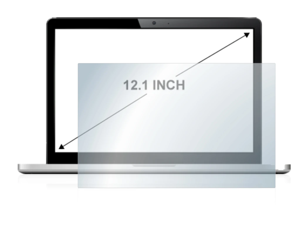 Image of the device with a wide variety of screen protectors.