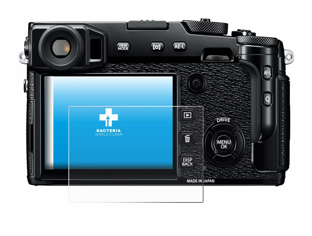 Image of the device Fujifilm X-Pro2 with a wide variety of screen protectors.